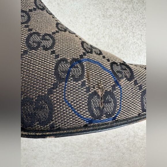 Gucci Vintage 90'S Brown GG Monogram Canvas Boots Wood Heels US 6B - Picture 12 of 16